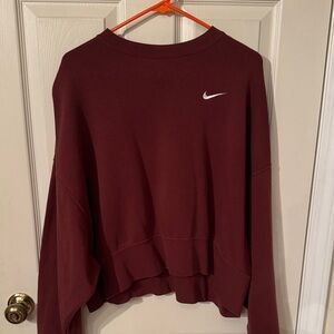 Nike Burgundy Crewneck with White Logo